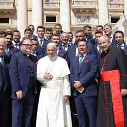 Der SK Rapid zum Besuch beim Papst
